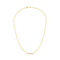 Colar dourado bolinhas lisas achatadas