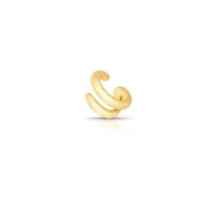 Piercing dourado 2 linhas vazadas curta e longa