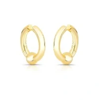 Brinco argola maxi vazada e lisa com esfera