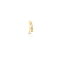 Piercing dourado uma voltas slim uma fileira de zircônias