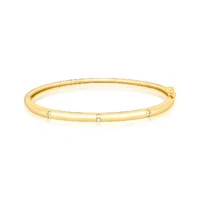 Pulseira bracelete dourado algema com três fileiras de zircônias