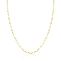 Colar choker dourado ovais achatados lisos menores