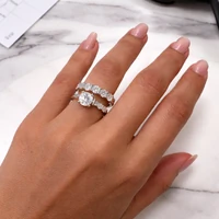 Anel prata 925 meia aliança MOISSANITE 4mm 1.5quilates