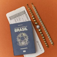Pulseira dourada trama rigida ovais abaulados intercalados lisos e cravejados