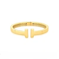 Pulseira bracelete dourado T inspiração