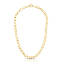 Colar dourado elo português e fecho boia