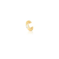 Piercing dourado liso tubo abaulado