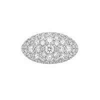 Piercing ródio branco ovalada cravejada tereza
