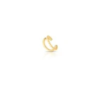 Piercing dourado duas linha, uma lisa e uma trançada
