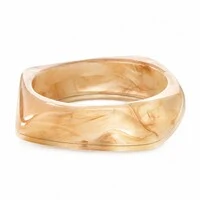 Pulseira bracelete quadrado irregular resina caramelo mescla