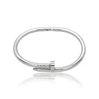 Pulseira ródio branco inspiração prego