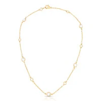 Colar dourado ponto de luz intercalados