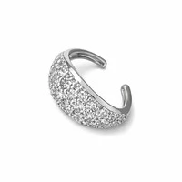 Piercing ródio branco ovalada cravejada tereza