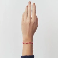 Pulseira 7 nós prata 925 trançada em fio encerado com esferas lisas