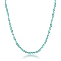 Colar riviera ródio branco trama rígida 3 garras zircônias turmalina de 3mm