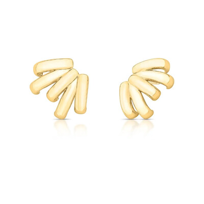Foto Brinco ear cuff dourado lins 5 filetes lisos