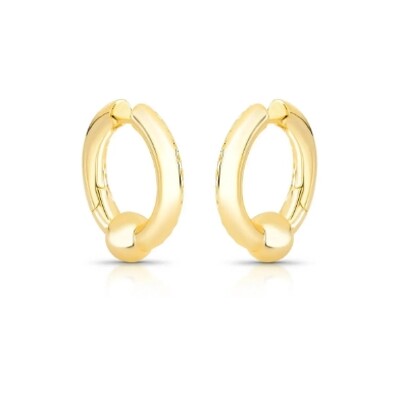 Foto Brinco argola maxi vazada e lisa com esfera