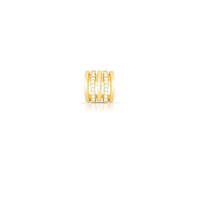 Foto Piercing dourado duas fileiras de zircônias e três lisas