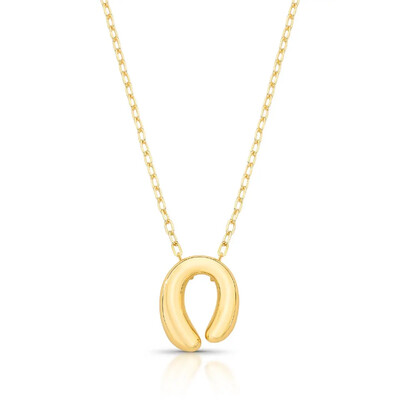 Foto Colar dourado com pingente oval aberto abaulado liso