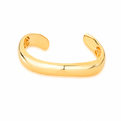 FotoPulseira bracelete dourado liso drop curve
