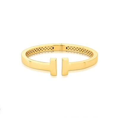 Foto Pulseira bracelete dourado T inspiração