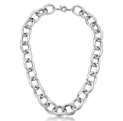 Foto Colar ródio branco elos clássicos