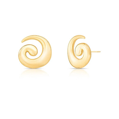 FotoBrinco dourado redondo em espiral liso