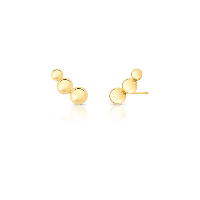 FotoBrinco dourado ear cuff 3 esferas