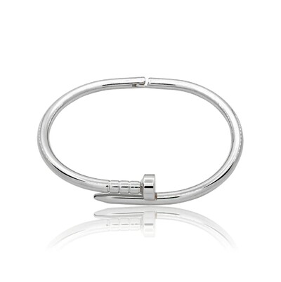 Foto Pulseira ródio branco inspiração prego
