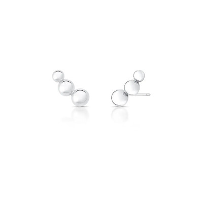 FotoBrinco ródio branco ear cuff 3 esferas