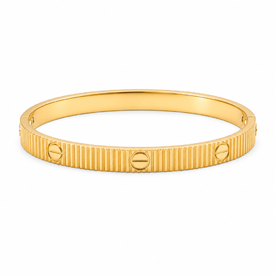 Foto Pulseira bracelete em aço dourado inspired frizzo