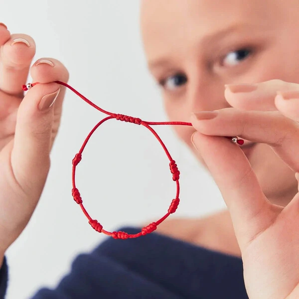 Pulseira 7 nós prata 925 trançada em fio encerado com esferas lisas