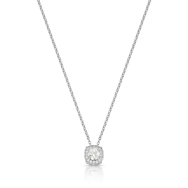 Colar prata 925 pedra MOISSANITE quadrado cravejado 5.0mm