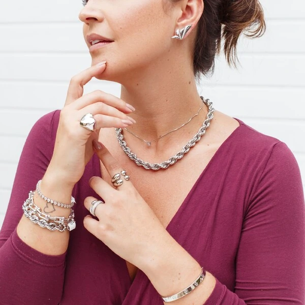 Colar ródio branco cordão baiano 9mm fecho boia 45cm