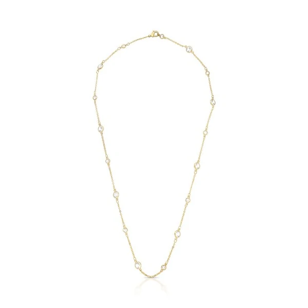 Colar dourado ponto de luz intercalados