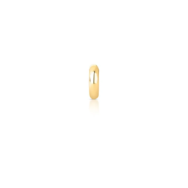 Piercing dourado liso tubo abaulado