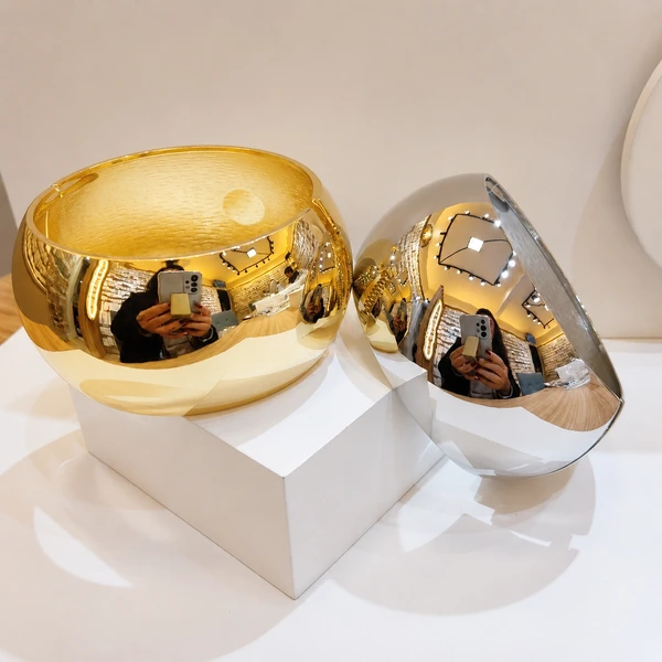 Pulseira bracelete dourado MAXI Feu liso
