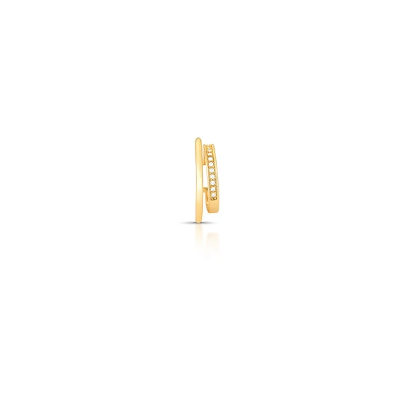 Piercing dourado uma voltas slim uma fileira de zircônias