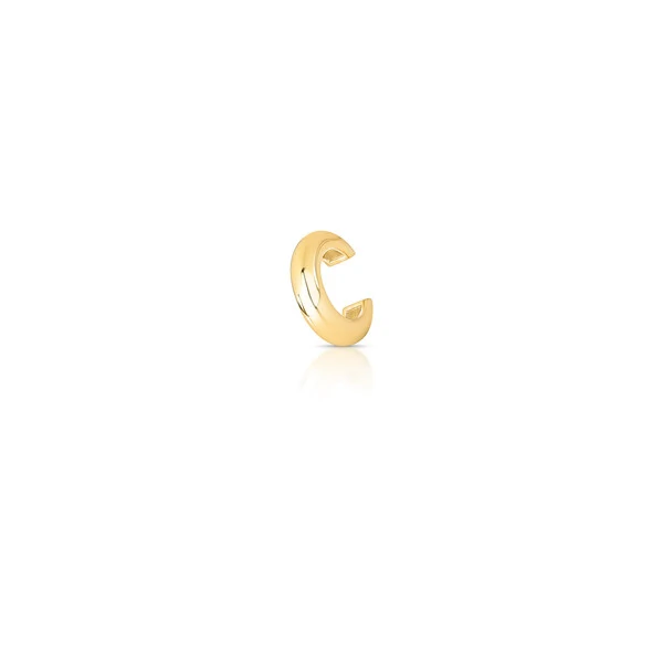 Piercing dourado liso tubo abaulado