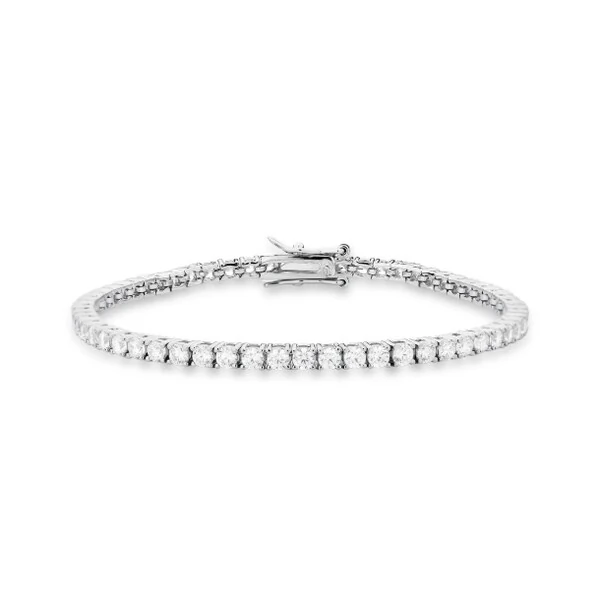 Pulseira prata 925 riviera 4 pontas
