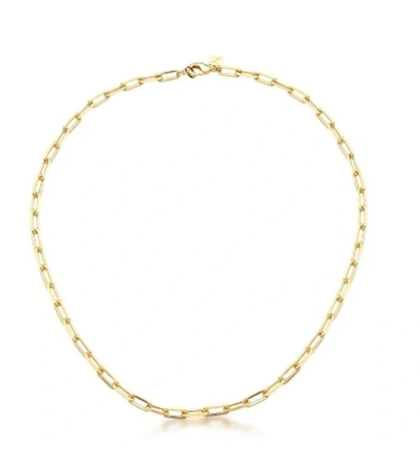 Colar dourado elos cartier 3mm com fecho lagosta