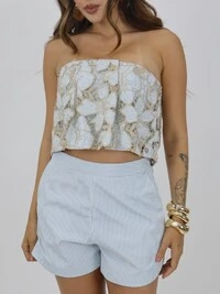 Top Laise Stripes Listrado