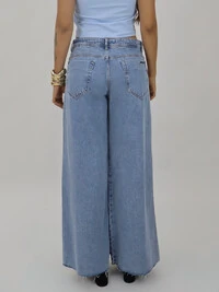 Calça Wide Leg Cós Baixo