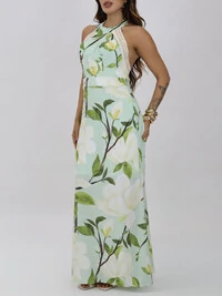 Vestido Longo Feminino Estampado