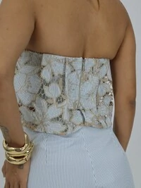 Top Laise Stripes Listrado