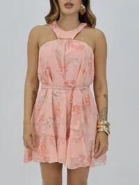 Vestido Curto Feminino Estampado