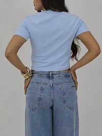 T-Shirt Malha Cropped