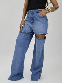 Calça Feminina Cós Alto 2 em 1 Algarve