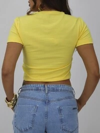 T-Shirt Malha Cropped