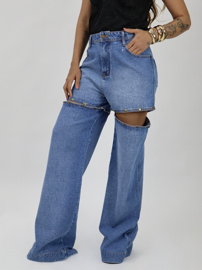 Foto Calça Feminina Cós Alto 2 em 1 Algarve